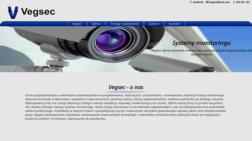 VegSec - System Monitoringu - Strona internetowa