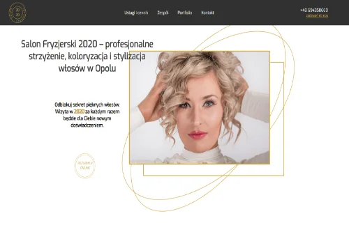 Salon Fryzjerski 2020 - Landing page