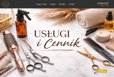 Salon Fryzjerski 2020 - landing page usługi i cennik