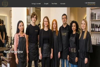 Salon Fryzjerski 2020 - landing page o nas