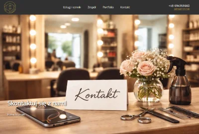 Salon Fryzjerski 2020 - Landing page kontakt