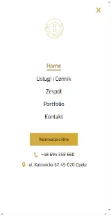 Salon Fryzjerski 2020 - Nawigacja mobilna