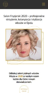 Salon Fryzjerski 2020 - Landing page w wersji mobilnej