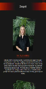 Bounne - sekcja zespół w wersji mobilnej