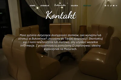 Bukowinka - Landing Page 'Kontakt'