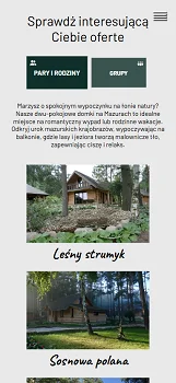 Bukowinka - strona domki z opisem i cennikiem w wersji mobilnej