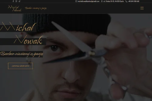 Michał Nowak Barber zdjęcie landing page