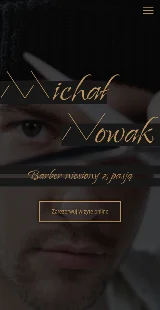 Michał Nowak Barber - landing page w wersji mobilnej