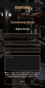 Michał Nowak Barber - formularz kontaktowy w wersji mobilnej
